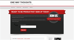 Desktop Screenshot of onewaythoughts.com